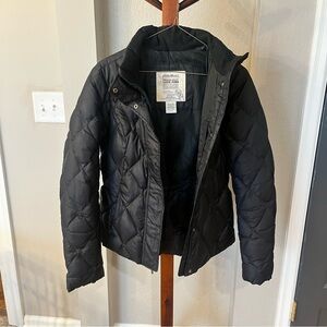 Eddie Bauer Goose Down Jacket Small Fitted Black